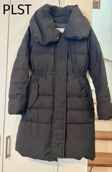 PLST 빅 컬러 다운 코트 블랙 사이즈 0
