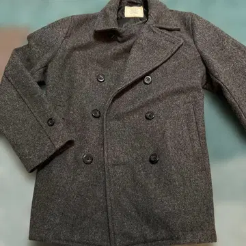 백 넘버 피 코트(L) 비즈니스 포멀 그레이 울