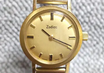 [ 작동품 초레어 ] Zodiac 여성용 손목시계 수동 와인딩 골드 컬러