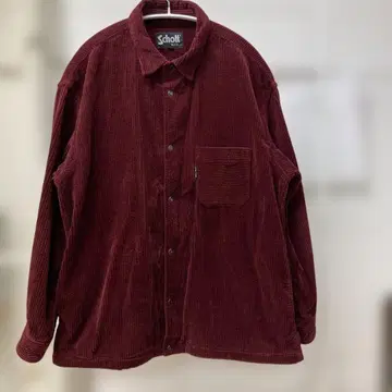 Schott 버건디 코듀로이 셔츠 자켓