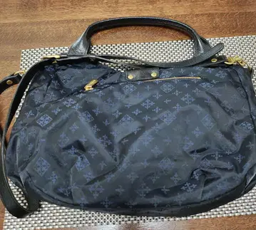 러셋, 블랙 나일론 로고 패턴 숄더백