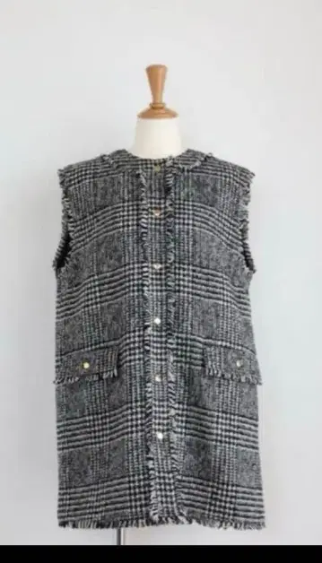 Girlish 트위드 베스트