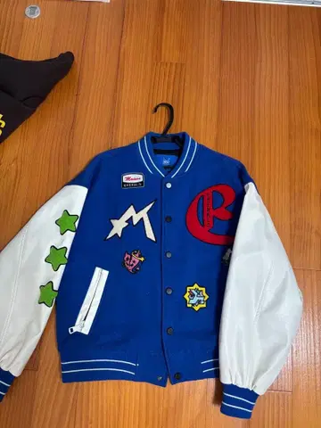 바시티 자켓 파란색 Maison emerald