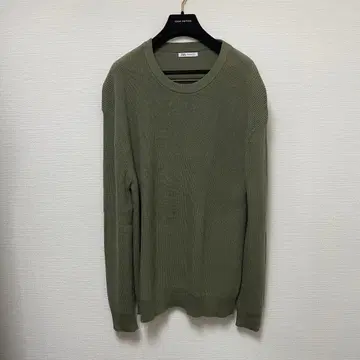 ZARA 자라 코튼 니트 스웨터 XL LL 미사용 새상품 카키 올리브