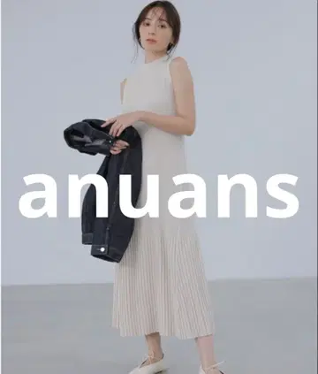 미사용 새상품 anuans 니트 원피스 FREE 베이지 여성용