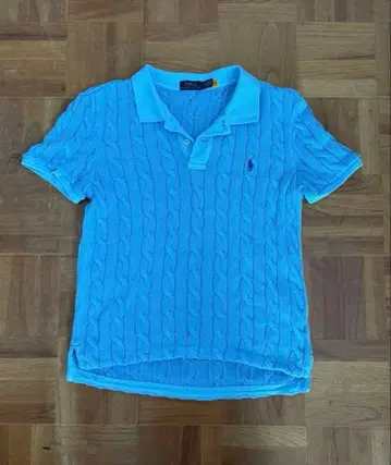 폴로 랄프 로렌 반팔 니트 피케 셔츠 스카이블루