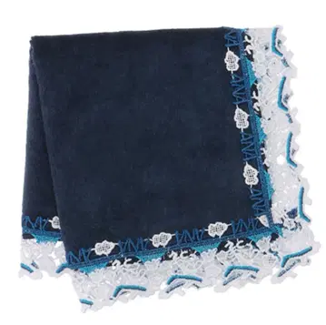 치카자와 레이스 ANA 콜라보 손수건 네이비