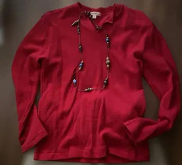 45rpm 빨간색 긴팔 니트 스웨터 사이즈 2