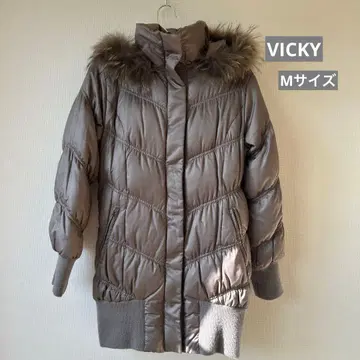 VICKY 퍼 포함 다운 자켓 그레이 M 사이즈