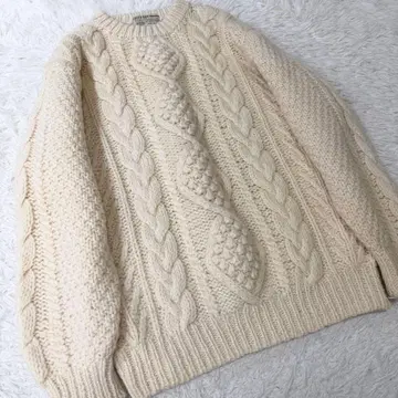 CITY GUY 피셔맨 울 아란 핸드 니트 캐주얼 방한