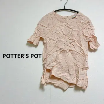 POTTER'S POT 핑크 반팔 셔츠 t셔츠 옅은 핑크