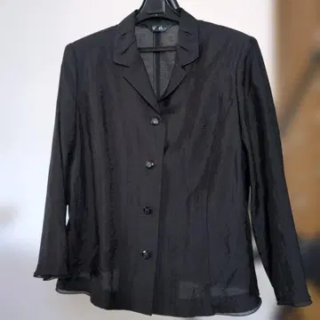 리넨 블랙 얇은 소재 자켓