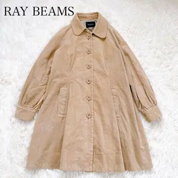 레이빔즈 코듀로이 A라인 코트 베이지 롱 면 100%