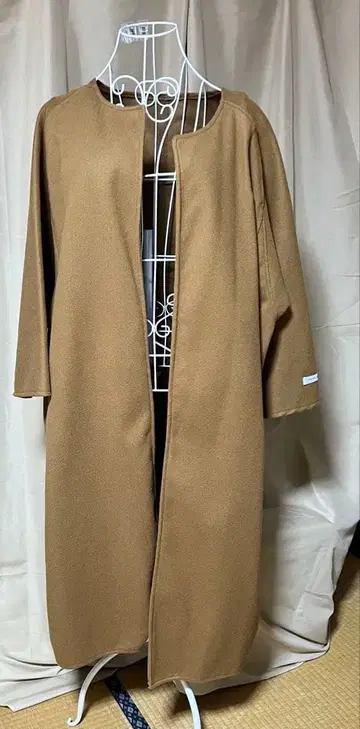 노카라 브라운 롱 코트