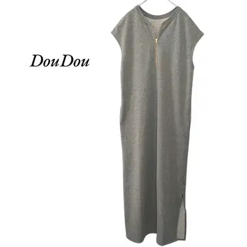 새상품급! DouDou 앞뒤 2WAY 지퍼 원피스 그레이 DouDou