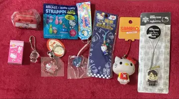 레트로 헬로키티 스트랩 키링 지우개 끈 장식 묶음 판매