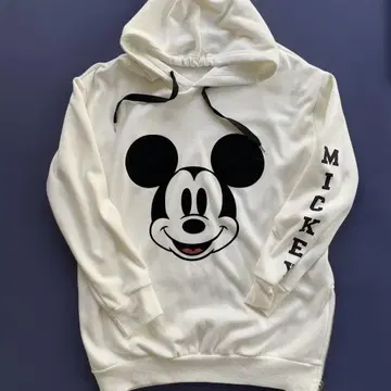 미키마우스 프린트 후드티