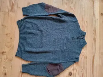 CHAPS 그레이 엘보우 패치 스웨터 S/P