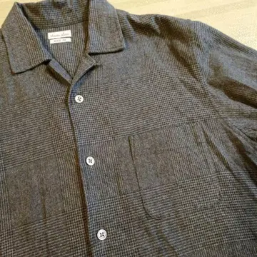 스티븐 앨런 플란넬 셔츠 오픈 카라 긴팔 M