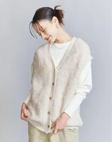 BEAUTY&YOUTH 알파카 블렌드 샤기 베스트