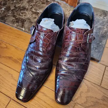 트루사르디 크로커다일풍 몽크 슈즈 26.5