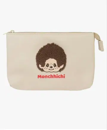 몬치치 W 플랫 파우치 베이지 파우치 지퍼
