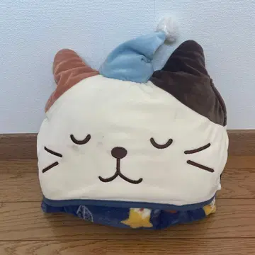 복슬복슬 냥코 무릎담요 블루