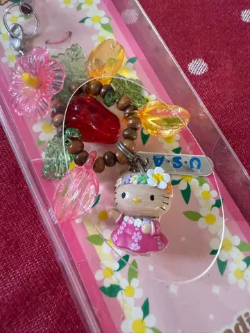 헬로키티 스트랩 하와이 USA 지역 한정 키티 하이비스커스 선탠 키티