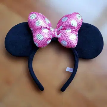미니 마우스 머리띠 스팽글 포함