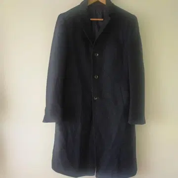 정장 셀렉트 울 네이비 싱글 브레스 체스터 코트