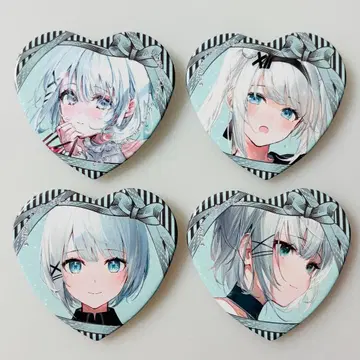 탐정은 이미 죽어 있다. 발렌타인 하트형 캔뱃지 시에스타 4종