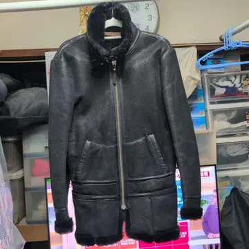 한정판 가격 인하 바니스뉴욕 100% 양가죽 무스탕 플라이트 자켓