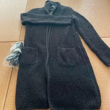 MaxiMara 니트 롱 가디건 다크 브라운