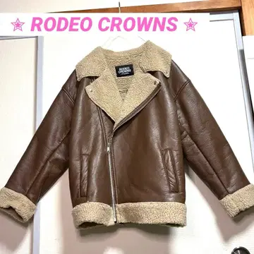 RODEO CROWNS 라이더스 브라운 보아 자켓