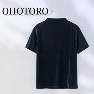 OHOTORO Velor Half Neck Top navy