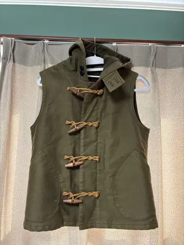 JELADO 후드 부착 더플 베스트 올리브 그린