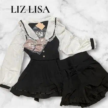 [ 새상품급 ] LIZ LISA 셋업 블랙 화이트 사이즈 0 프릴 귀여운