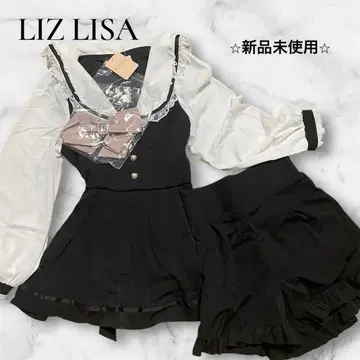 [ 새상품급 ] LIZ LISA 셋업 블랙 화이트 사이즈 0 프릴 귀여운