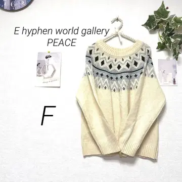 10172-1 E hyphen world gallery PEACE 니트