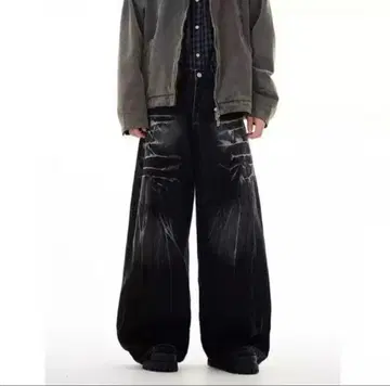 Chikashitsu+ RHNDE 와이드 데님 팬츠 그런지 y2k