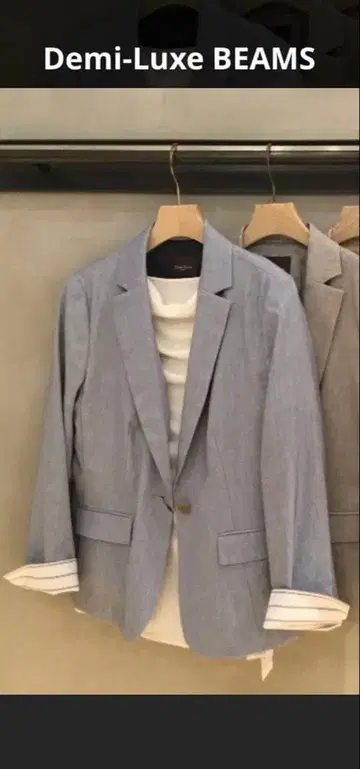 Demi-Luxe BEAMS/테일러드 자켓/40/라이트 그레이