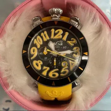 가가밀라노 마누알레 크로노그래프 MM48 남성용 손목시계 고무 벨트