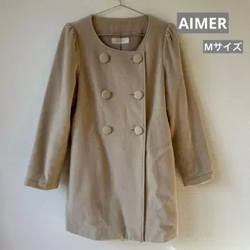 AIMER 베이지 더블 버튼 자켓 M 사이즈