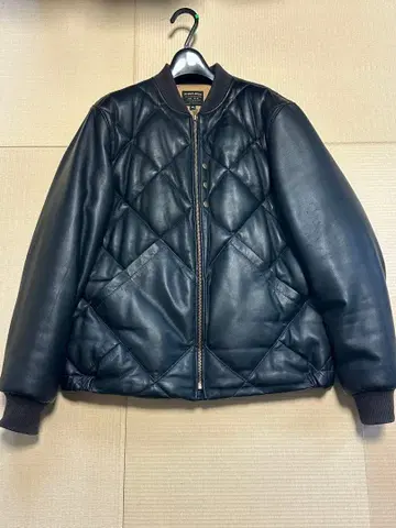 AT-DIRTY MFG.co 블랙 가죽 자켓 XL