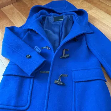 더플 코트 파란색 새틴 안감 조기 가격 인하