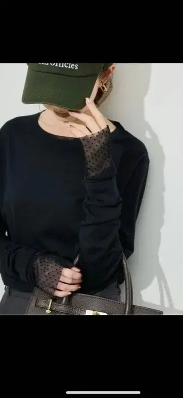 [ SLOBE IENA ] 레이어드 플로키 도트 슬리브 롱 TEE