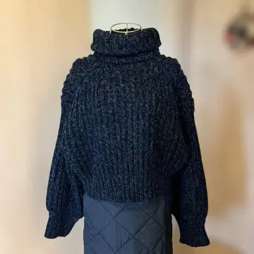 [새상품급] TODAYFUL 고급 볼륨 터틀 니트 다크 그레이