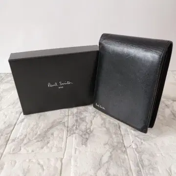 [ 새상품급 ] Paul Smith 블랙 접이식 지갑