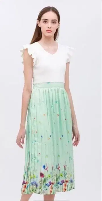 loveless 니트 콤비 드레스