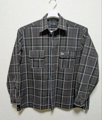 NEW ERA BLAC KLABEL 체크 무늬 셔츠 L 사이즈